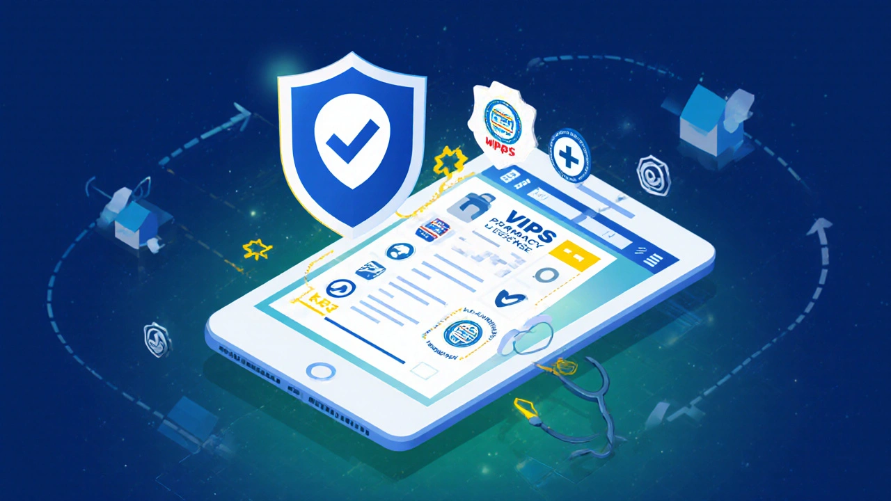 Isometric illustration of a tablet with safety icons for verification steps.
