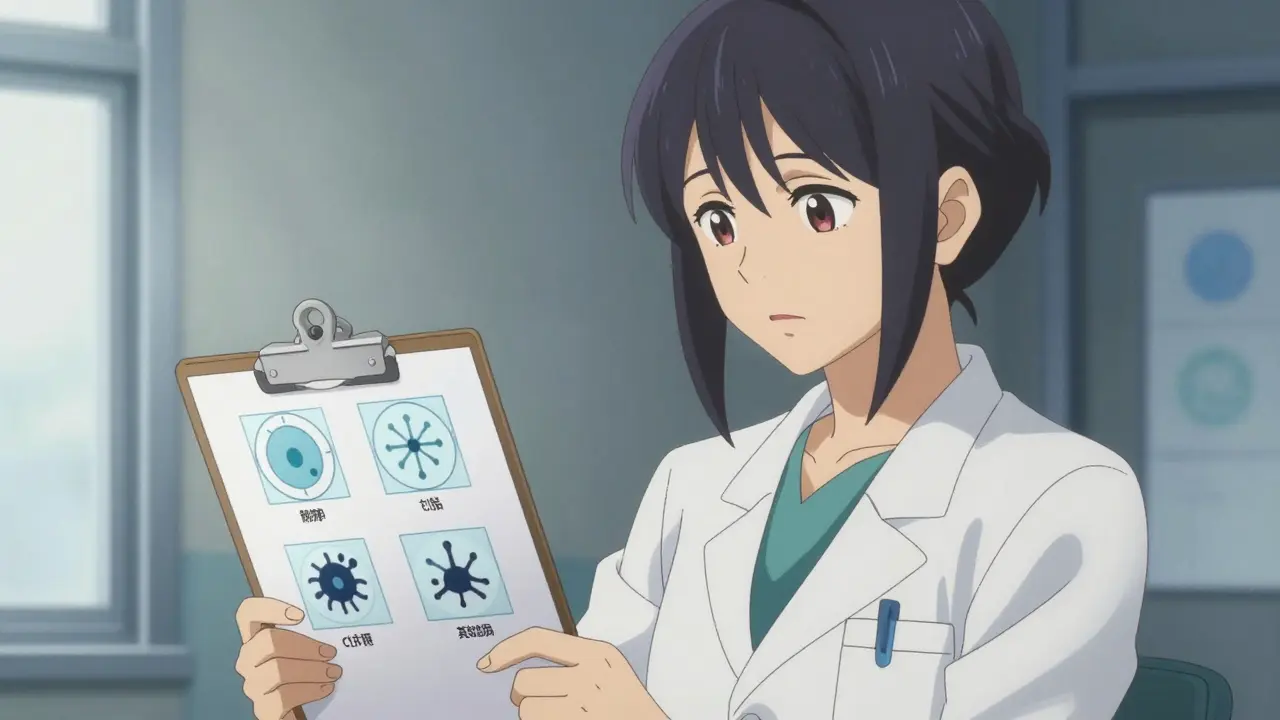 Doctor reviewing 4Ts Score for HIT diagnosis