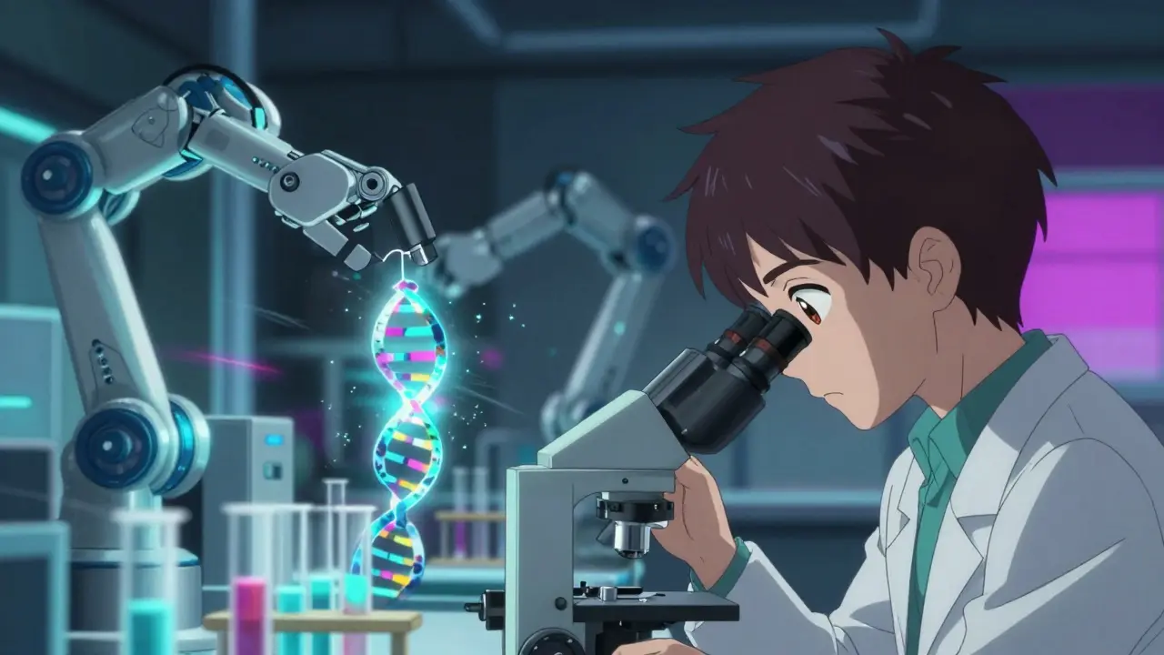 Futuristic lab scene highlighting diversity in genomic research